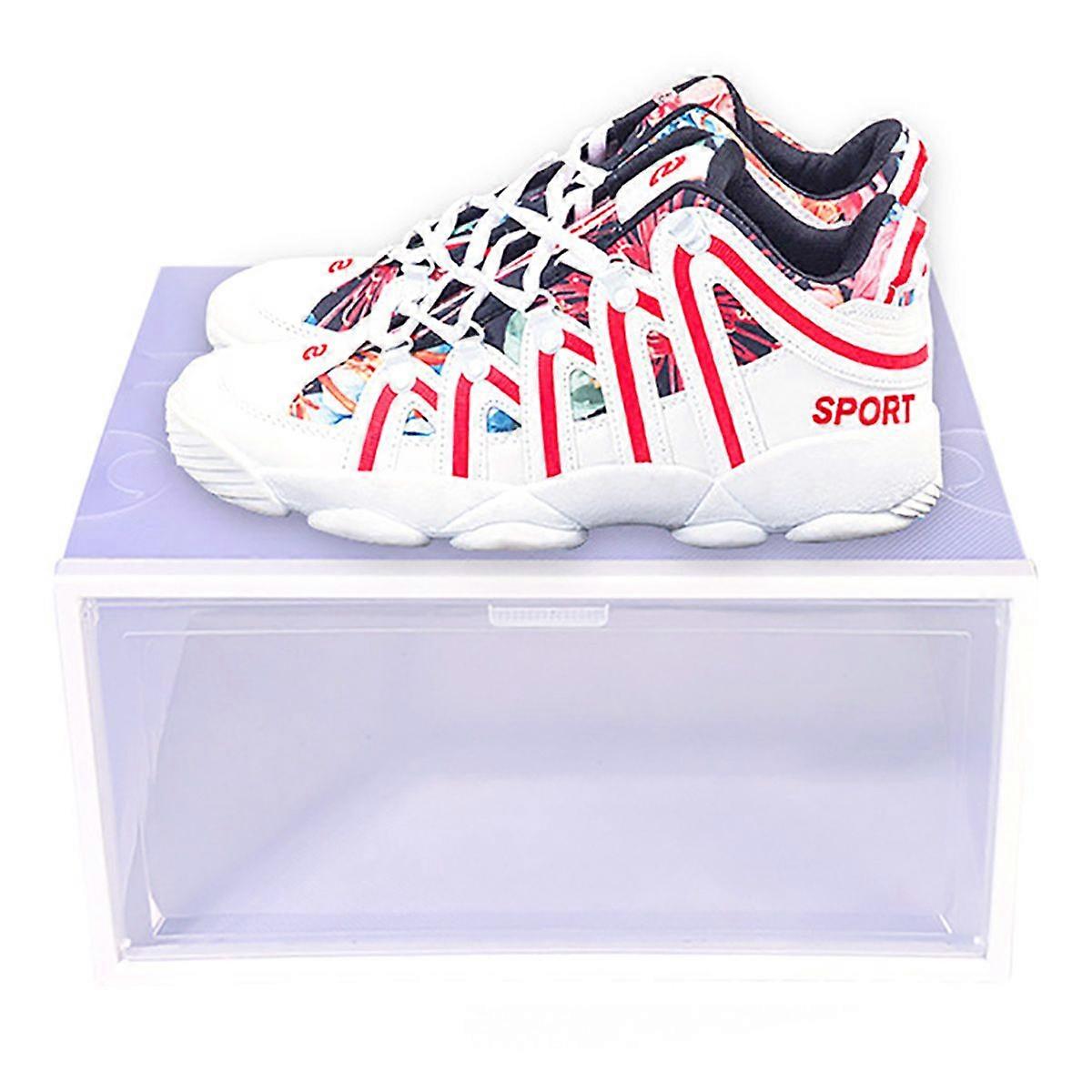 Sneaker Storage Shoe Box Side Opening Multipurpose Stackable Shoe Box for Men and WomenTransparent