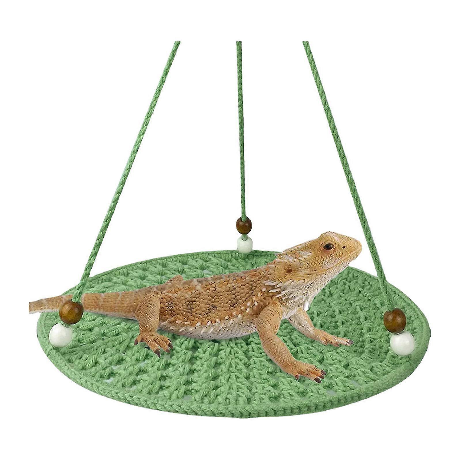 Reptile Hammock for Large Small Bearded Dragons Geckos Lizards Snake Crocheted Climbing Hammock Climbing Bed