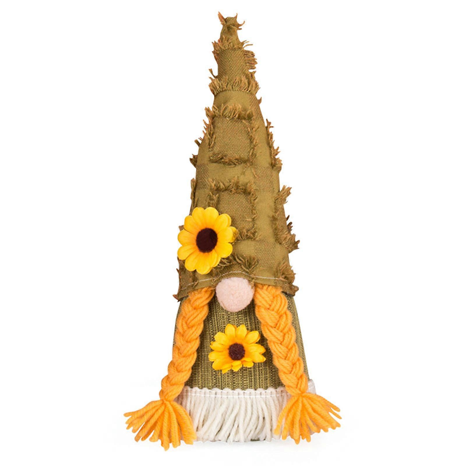 Fall Gnomes Plush Thanksgiving Gnomes Swedish Gnomes Ornaments with Leaf Decoration Handmade Tomtes for Home Table