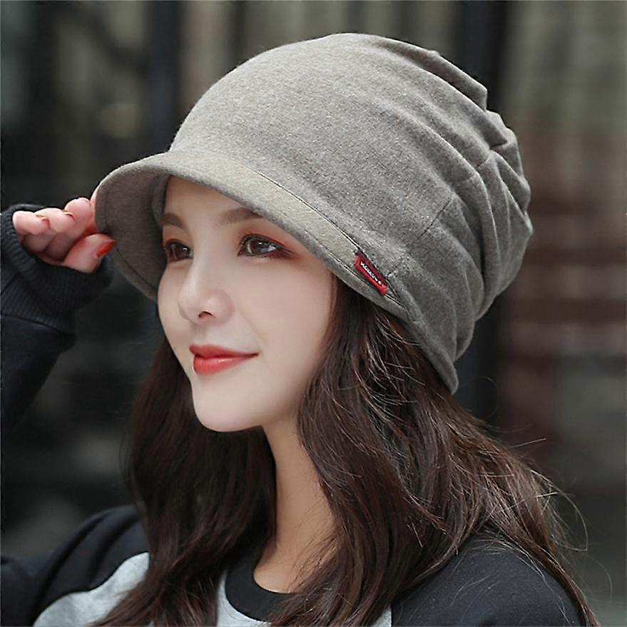Elastic Women's Knitted Hats Solid Color Warm Outdoor Autumn Thicken Windproof Hats
