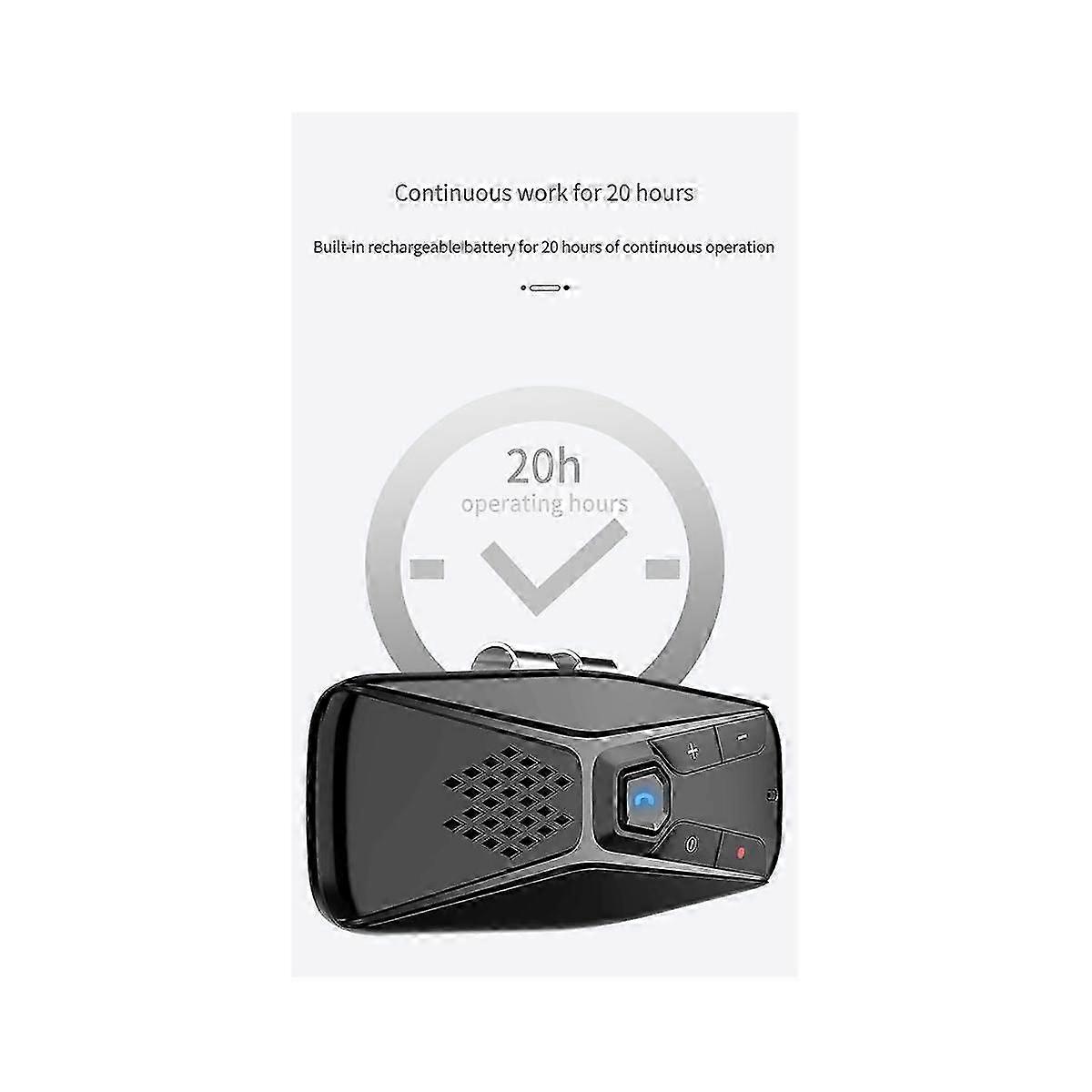 Bluetooth Car Kit Handsfree Speakerphone Wireless with Microphone Bluetooth 5.0 Automatic Shut Down