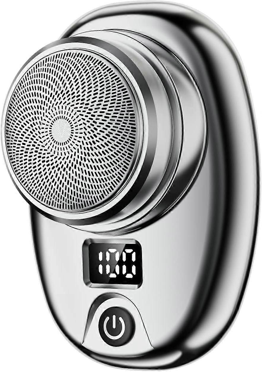 Mini Shaver, Electric Razor for Men with LCD Display, Portable Beard Trimmer, Pocket Size, Rechargeable Rotary Shavers