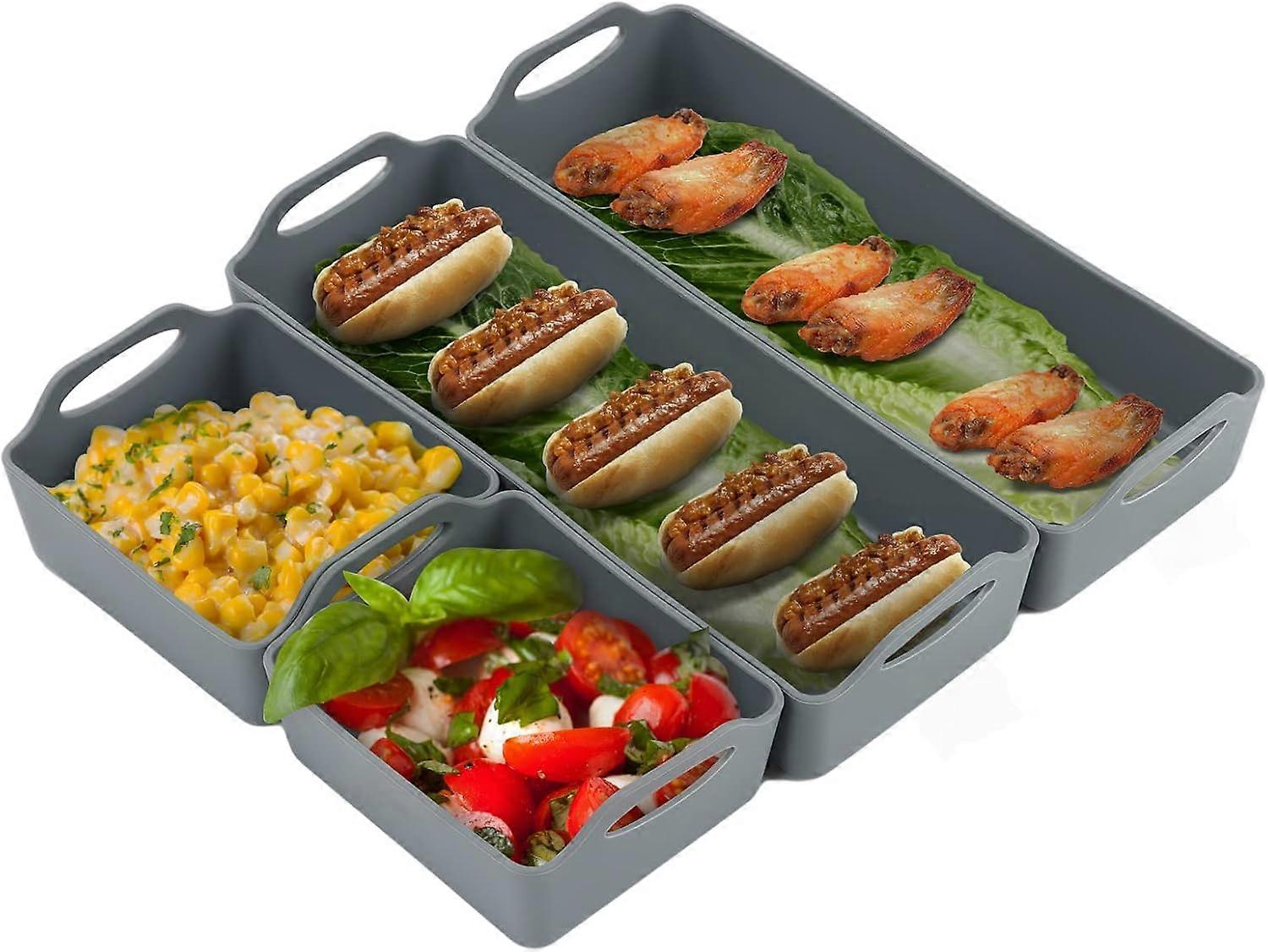 Environmentally Friendly, Nonstick Silicone Baking Sheet Pan Dividers, Flexible In Use for Meal Prep, Easy To Clean Oven-Safe Reusable Bakeware Set,