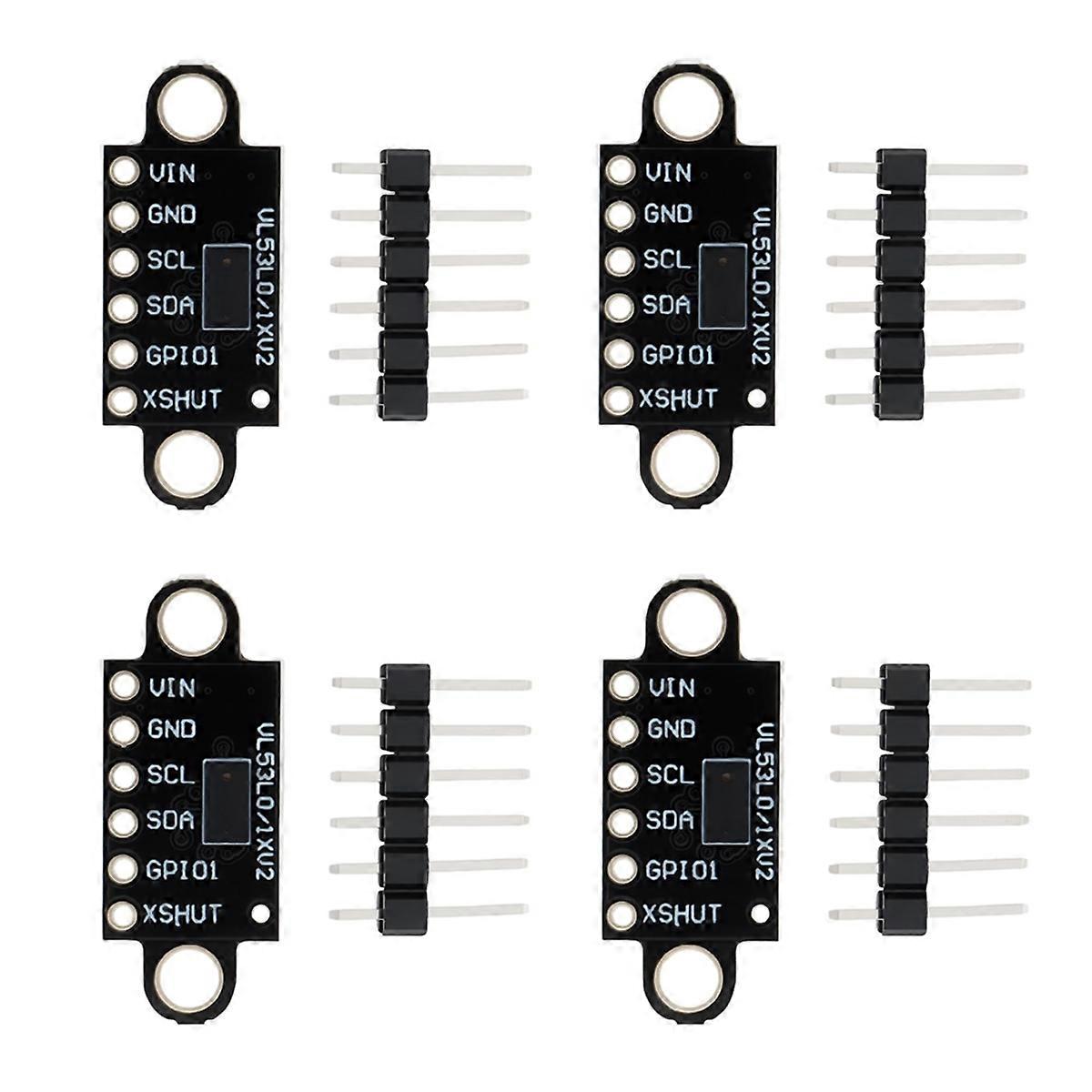 4Pcs Time-of-Flight (ToF) 940nm Laser Ranging Sensor Breakout -VL53L0XV2 Distance Measurement Module