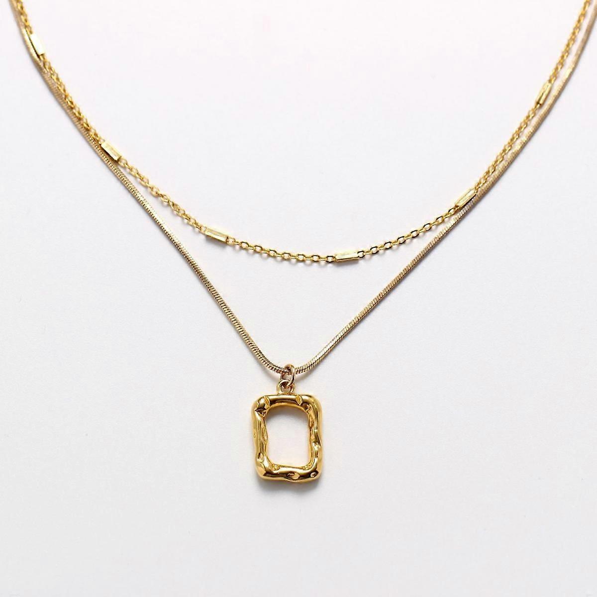 Gold Square Necklace