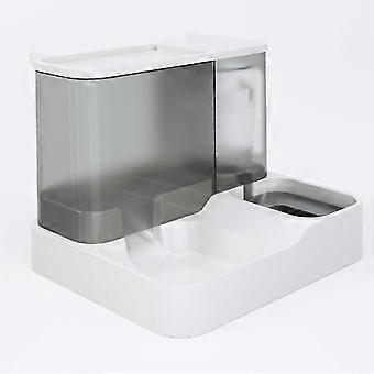 Distributeur d'eau et de nourriture pour animaux de compagnie 2 en 1, grande capacité, fenêtre transparente, distributeur automatique pour chiens et chats G