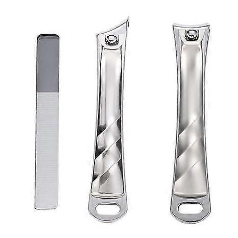 Nail scissors - three-piece set (flat blade + beveled blade + nano file)