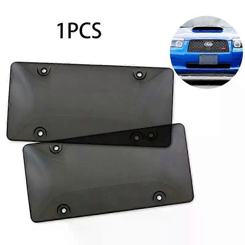 Smoked Clear License Plate Cover Frame Shield Tinted Bubbled Flat Car