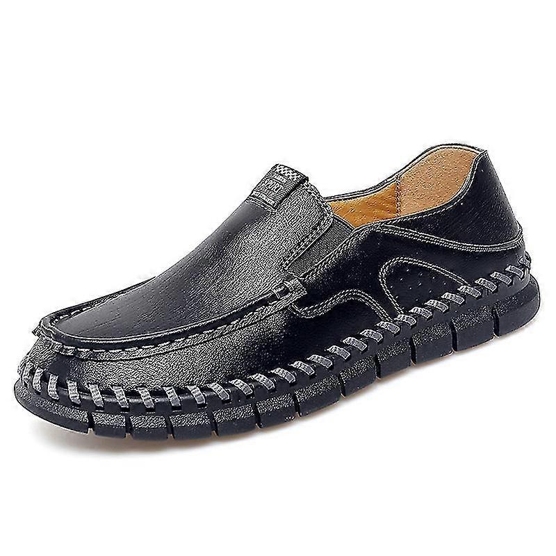 Men'S Handmade Sandals Loafers Driving Shoes Moccasins Leather Flat Slippers 3G90120