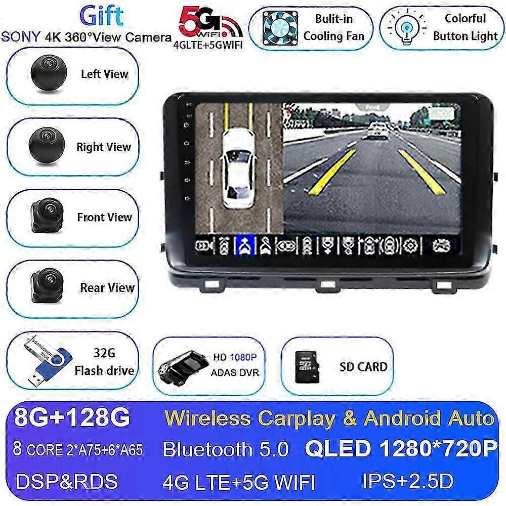 360 Camera SWC BT For Kia Rio 4 IV FB 2020 - 2021 Car Radio Multimedia Video Player Navigation GPS Android 13 No 2Din No Dvd