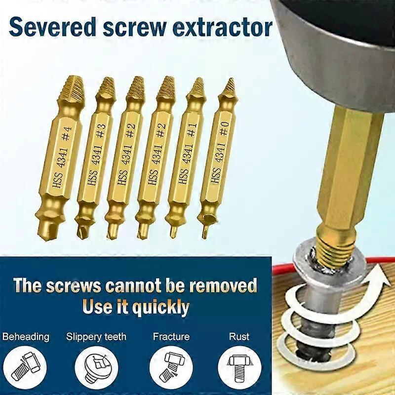Screw Extractor Drill Bit Extraction Kit Damaged Speed Out Bolt Extractor Bolt Stripping Attachment Tool