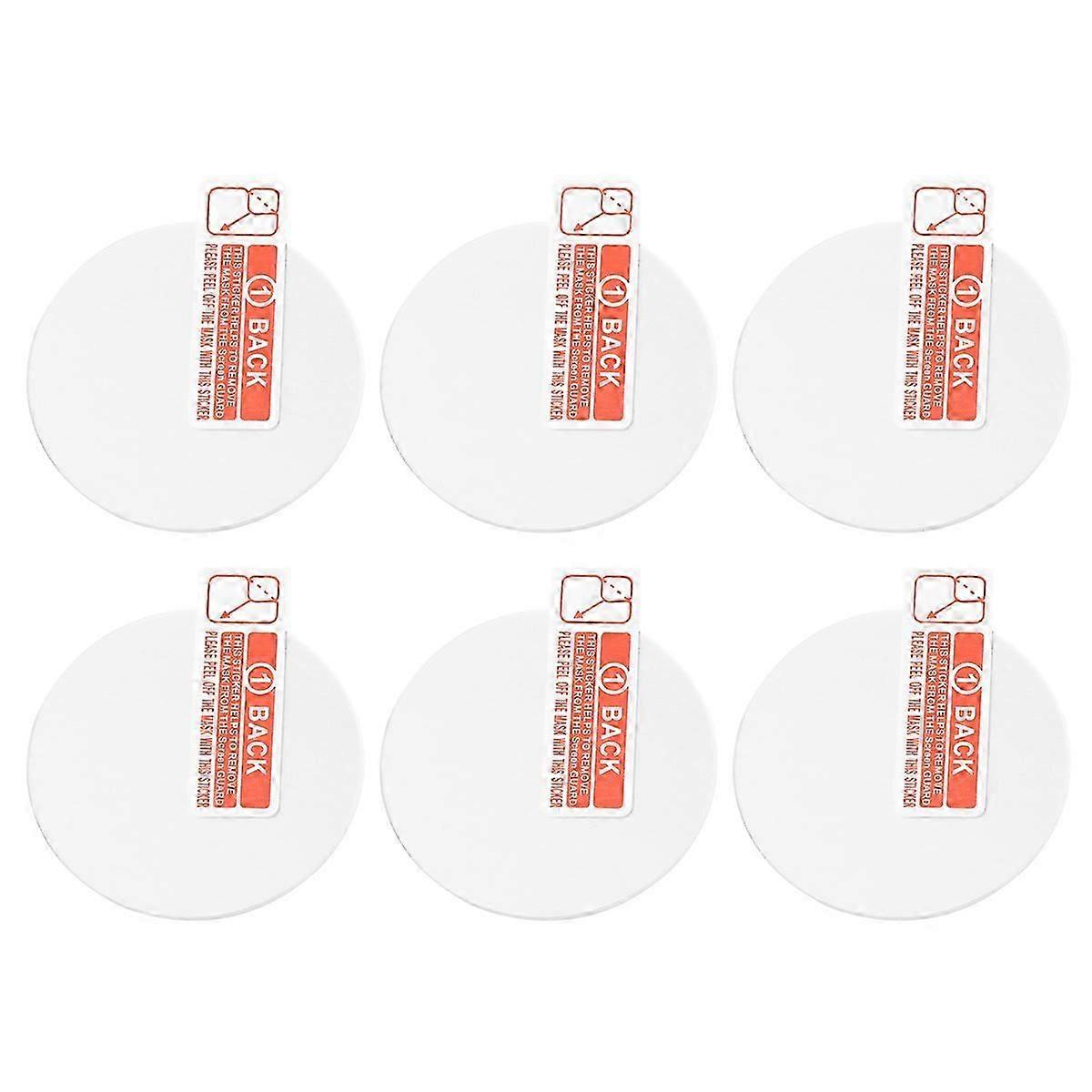 6PCS Watch Tempered Glass Screen Protector Watch Screen Protective Film Compatible for Garmin Fenix6 (Transparent)