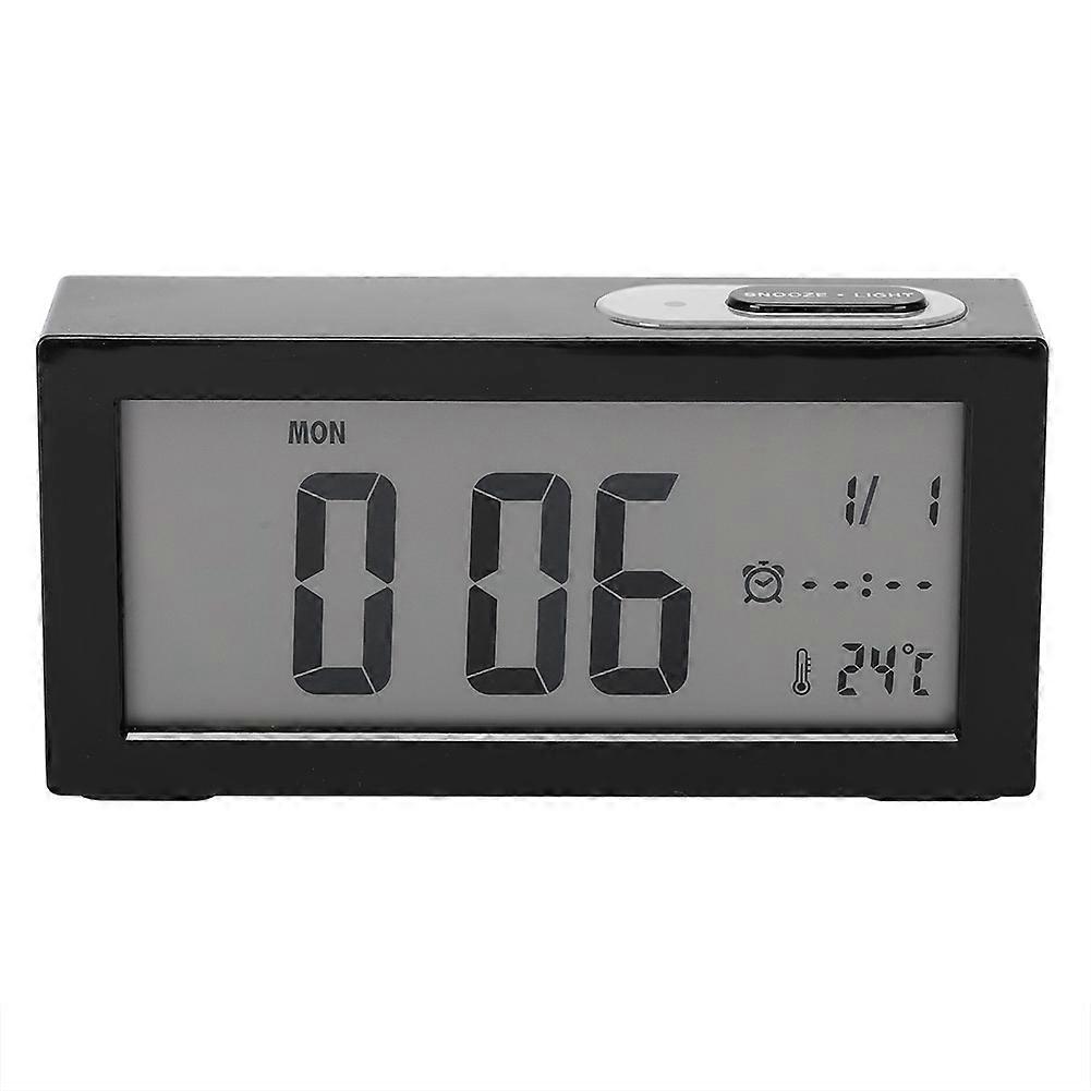 Digital Alarm Clock with Snooze Function, Auto Night Display, Large LED, Battery Backup, Modern Design