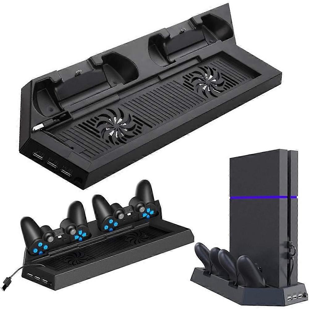 Gaming Stand, Vertical Stand Offers Space-saving Solution With High-quality Material, Dual Charger For Seamless Gaming Sessions (Black)