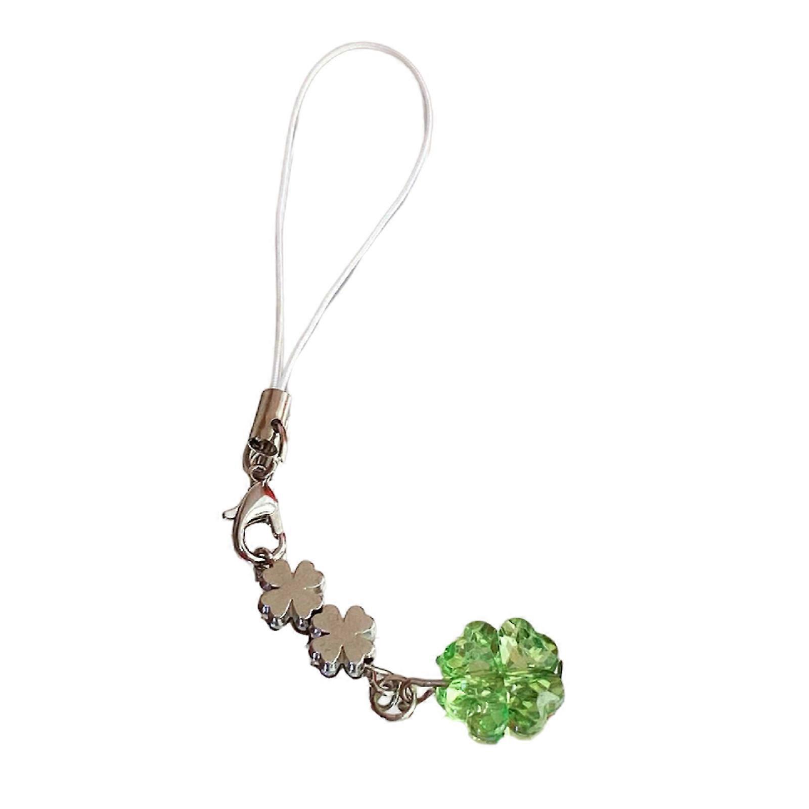 Multipurpose Luck Clovers Phone Strap in Green Sturdy Mobile Accessory Adjustable and Portable for Everyday Use  Green