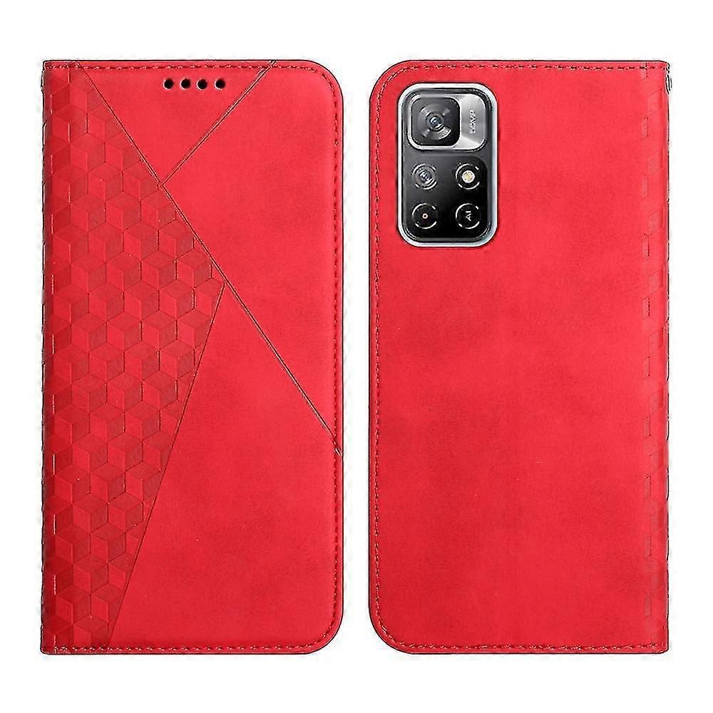 Xiaomi Poco M4 Pro PU Leather Folio Case - Red