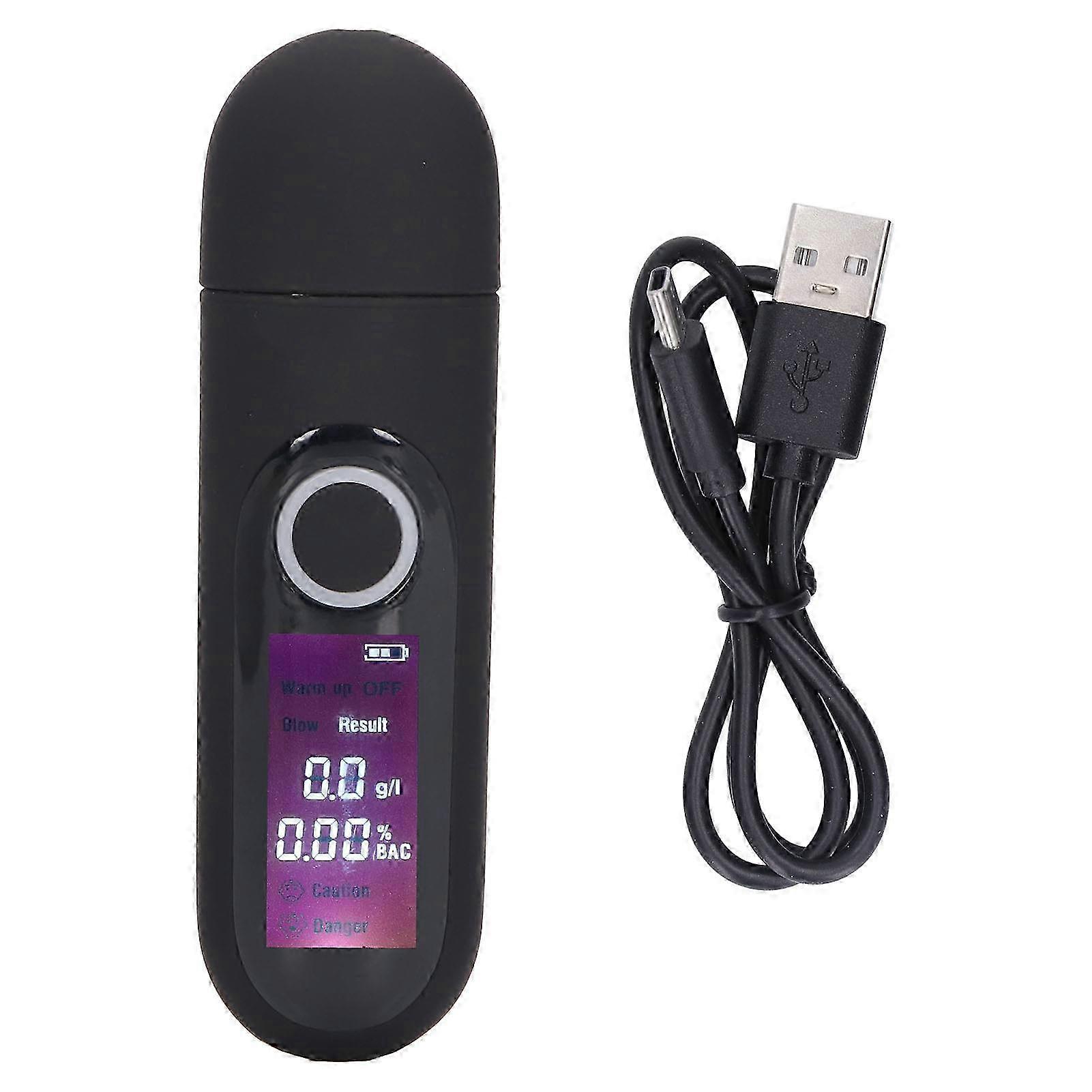Alcohol Tester Portable High Sensitivity Semiconductor Sensor Breath Alcohol Tester with USB Cable