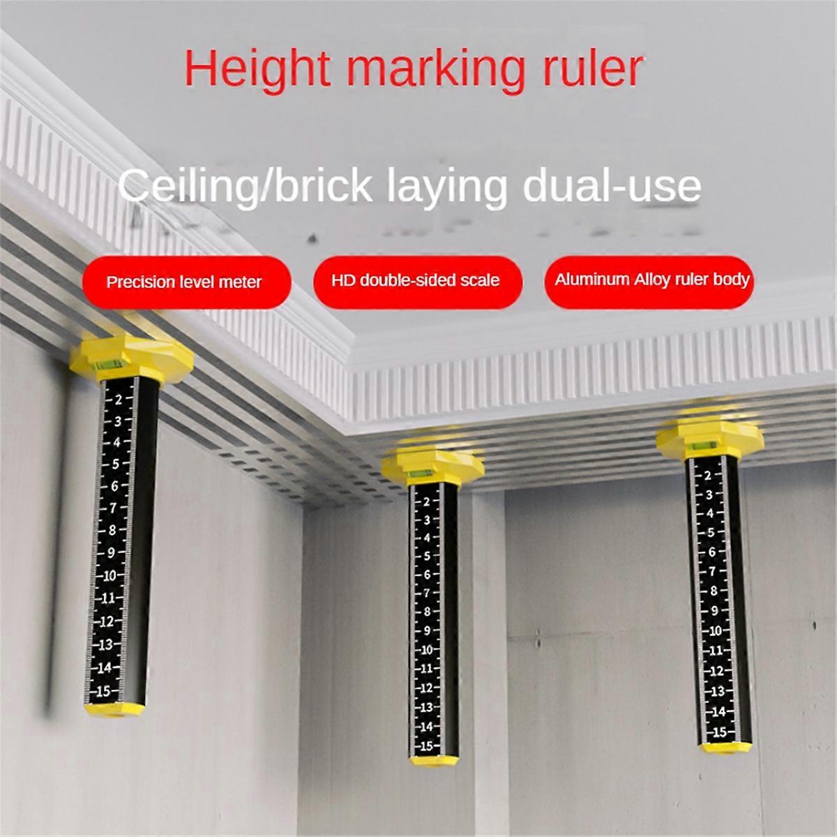 2Pcs Ceiling And Floor Tile Height Ruler, With Magnetic Base