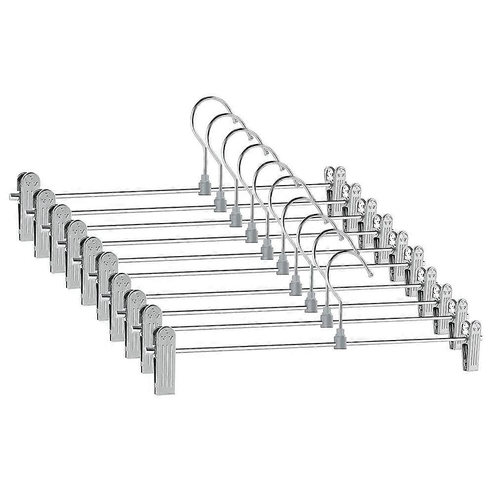 Hangers,Skirt Hangers with Clips Space Saving, for Pants 10 Pack