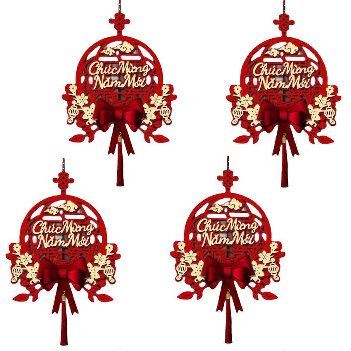Vietnamese Text Decoration Spring Festival Pendant Happy Bow