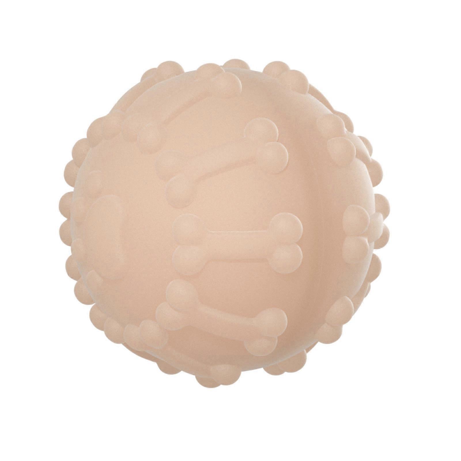 Dog Training Toy Glowing Ball Chew Toy for Puppy Teething Teeth Brush Solid Ball Fetching Toy for Aggressive Chewers orange