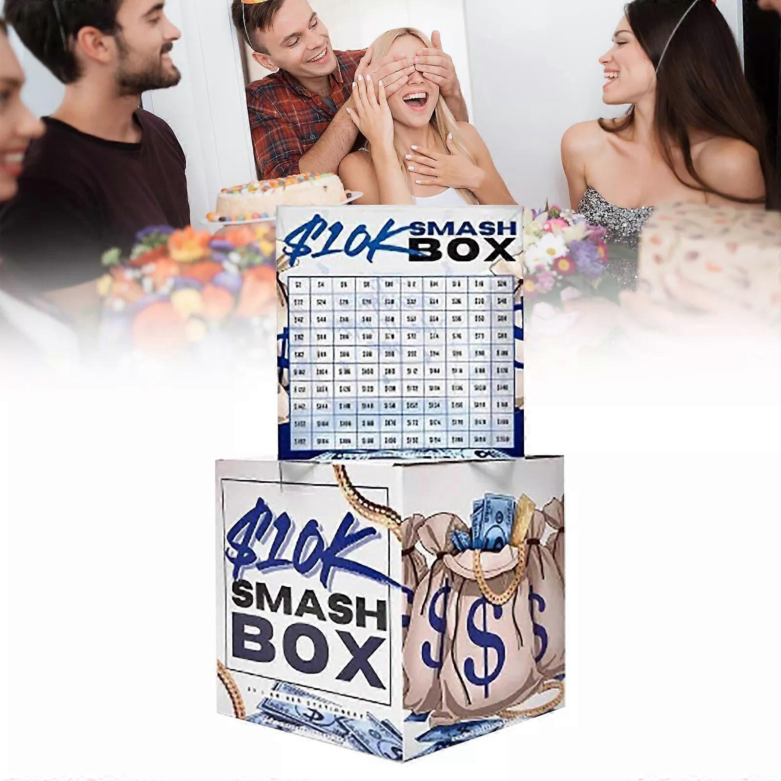 Smash Box 10k, 10k Smash Box for Money, Cash Money Saving Box, Transparent Budget Planner