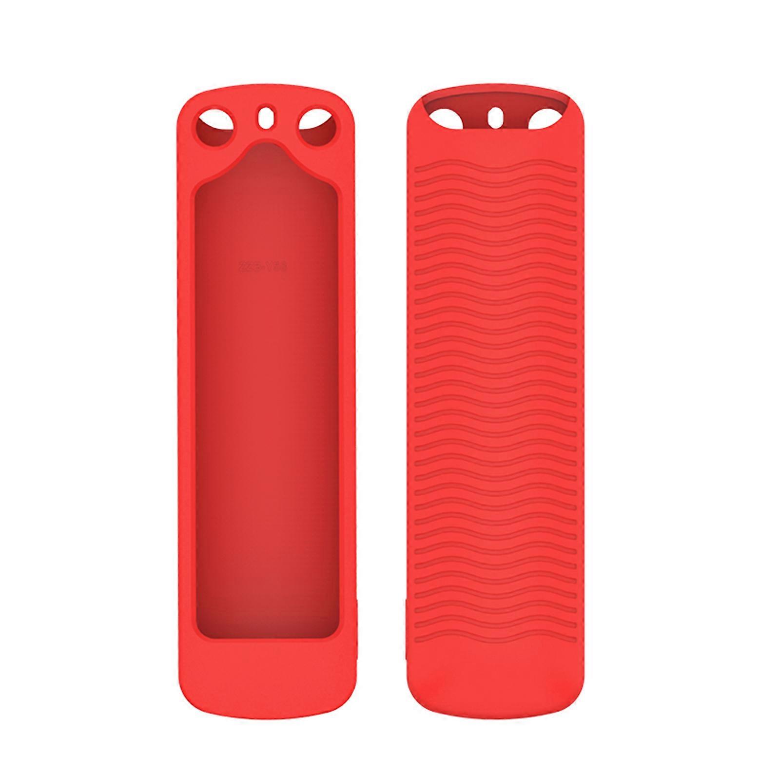 Silicone Protective Cases for Alexa Voice Remote Pro Remote Control Anti-Slipping Cases Protector Lightweight Bag red