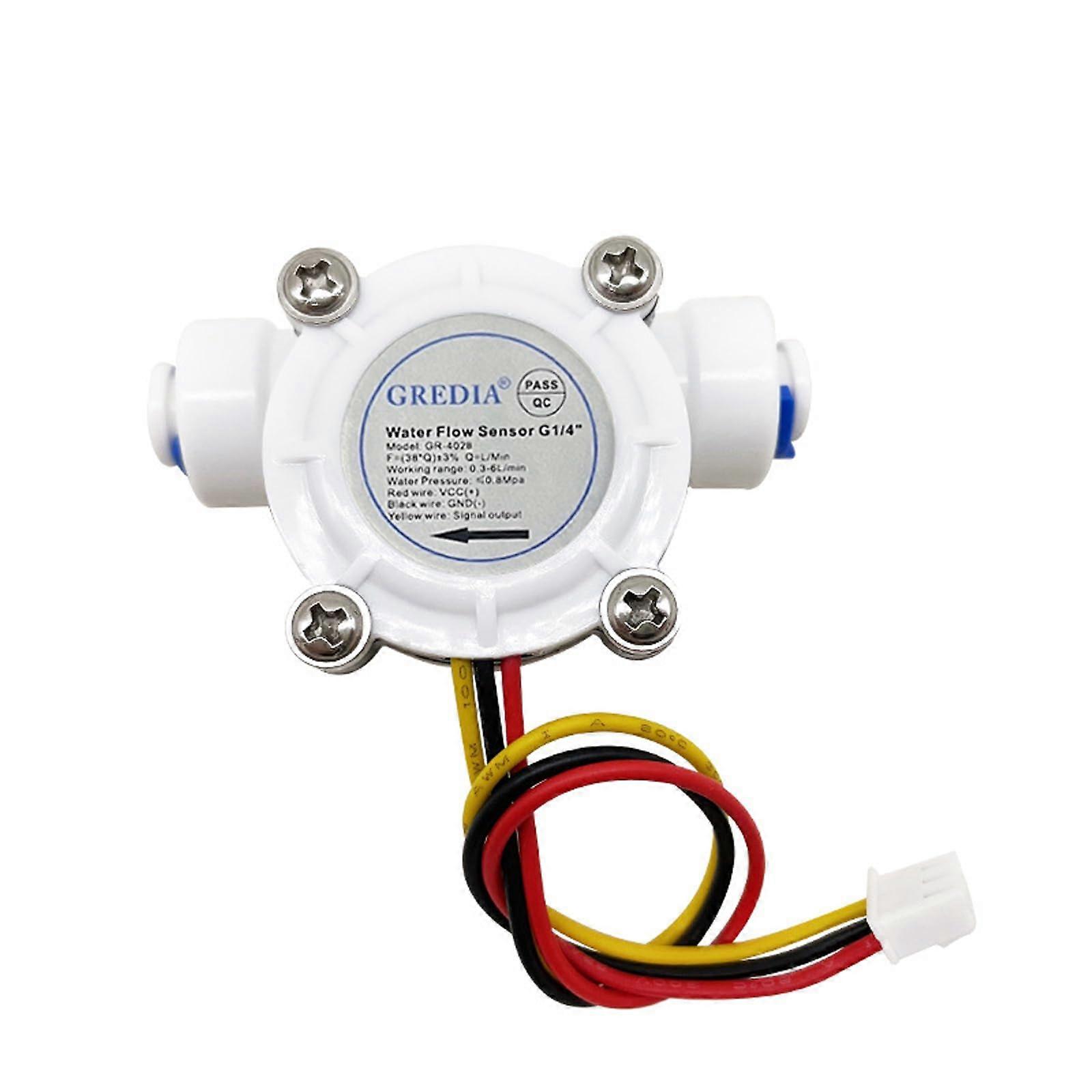 Water Flow Sensor 1/4 Inch Quick Connect Food Grade for Accurate Water Flow Measurement and Monitoring