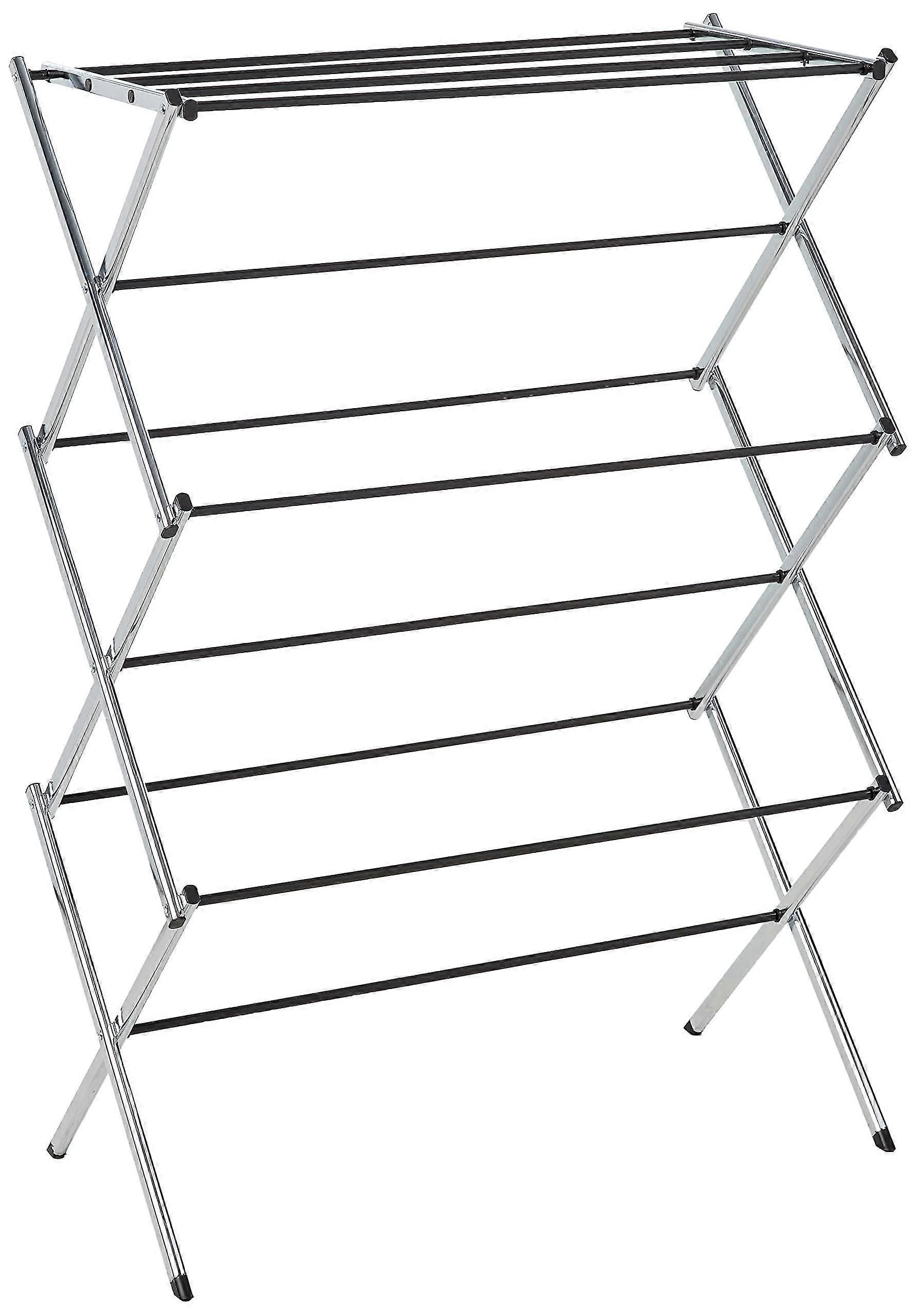 Concertina Foldable Indoor Clothes Drying Rack - Chrome