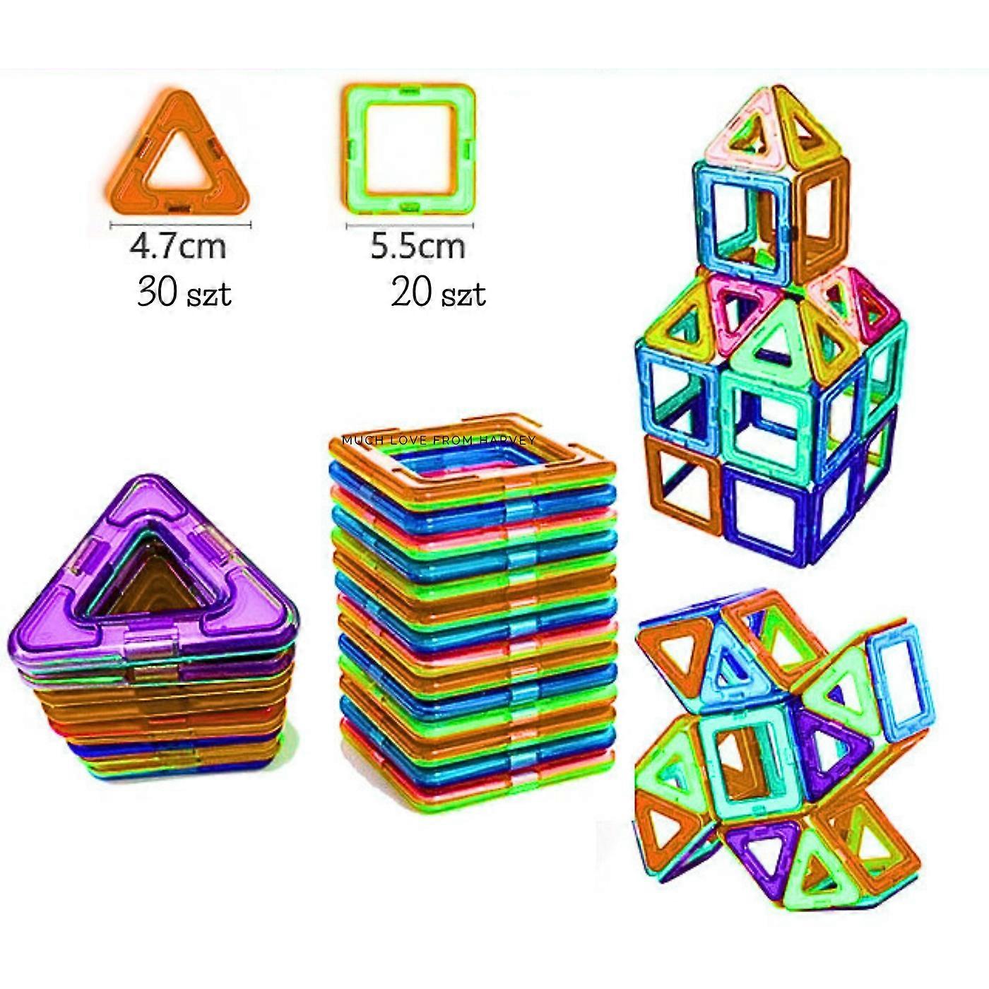 Magnetic Construction Blocks for Children 50 Pieces