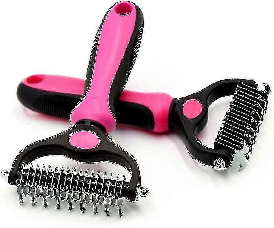 View of Pet Grooming Tool- 2 Sided Undercoat Rake For Dogs &cats-safe And ...