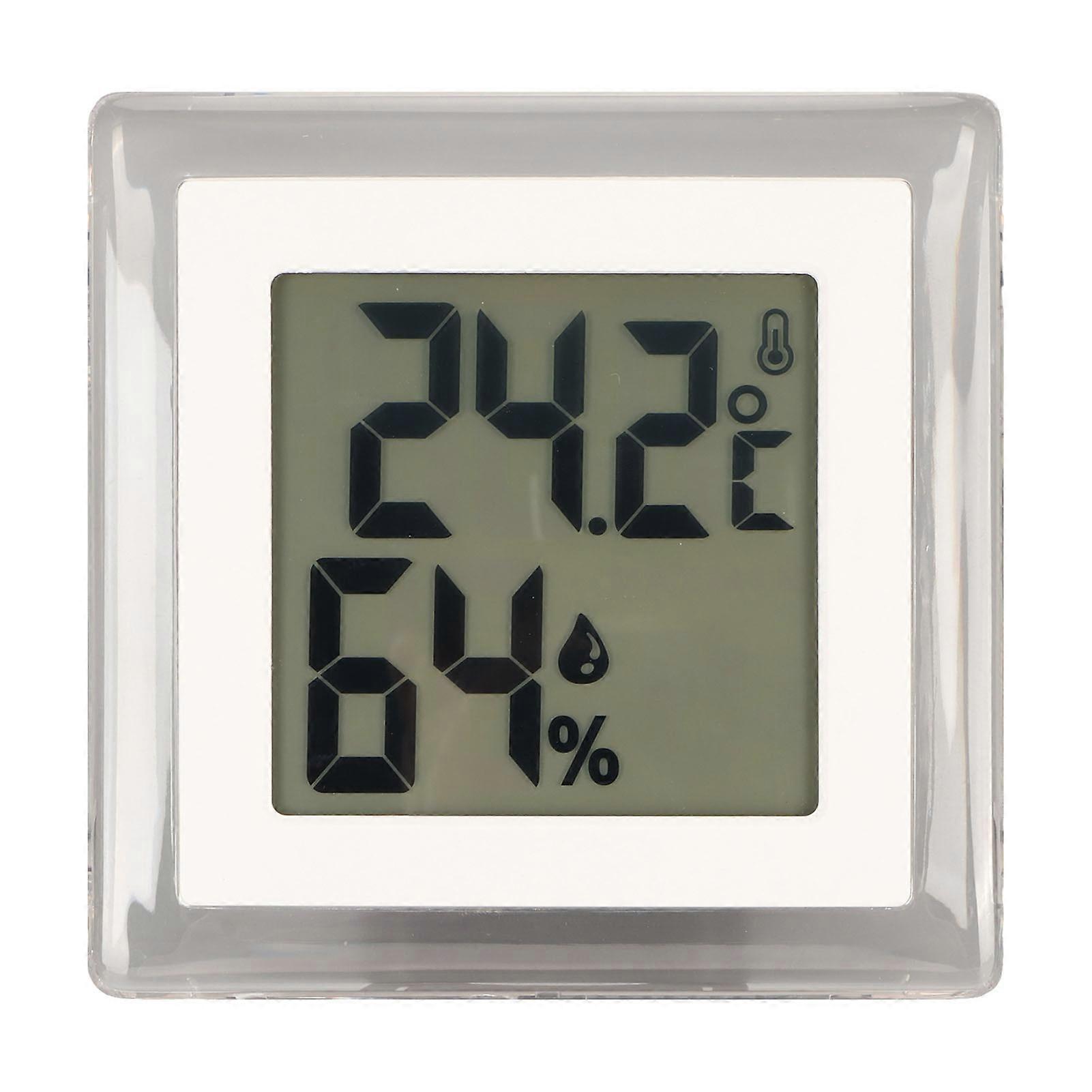High-precision digital thermometer and hygrometer with backlit symbols, for home and family