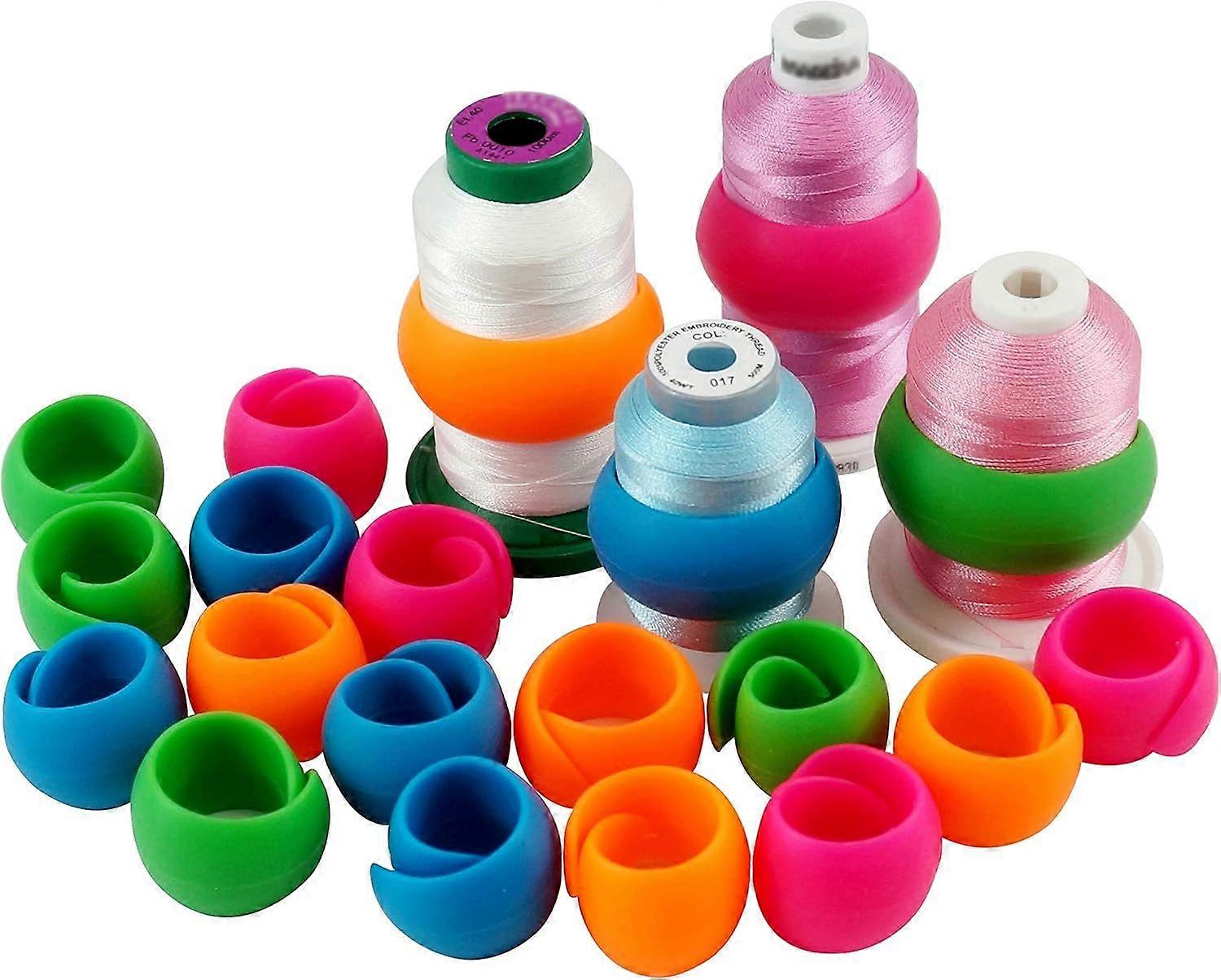 New 20pcs thread tie/block (random colors) prevents thread tails from fraying - No messy thread tails - Suitable for sewing and embroidery machine spo