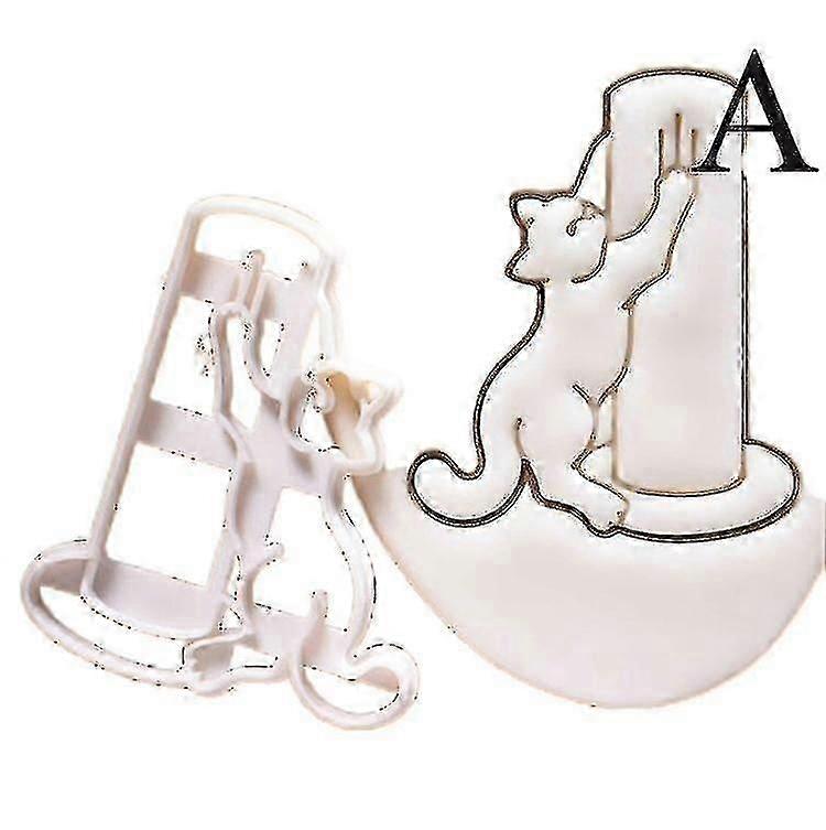 1/3pcs Cat Cookie Cutters Kitty Butt Shape Diy Biscuit Cookie Mold Stamp Bakeware