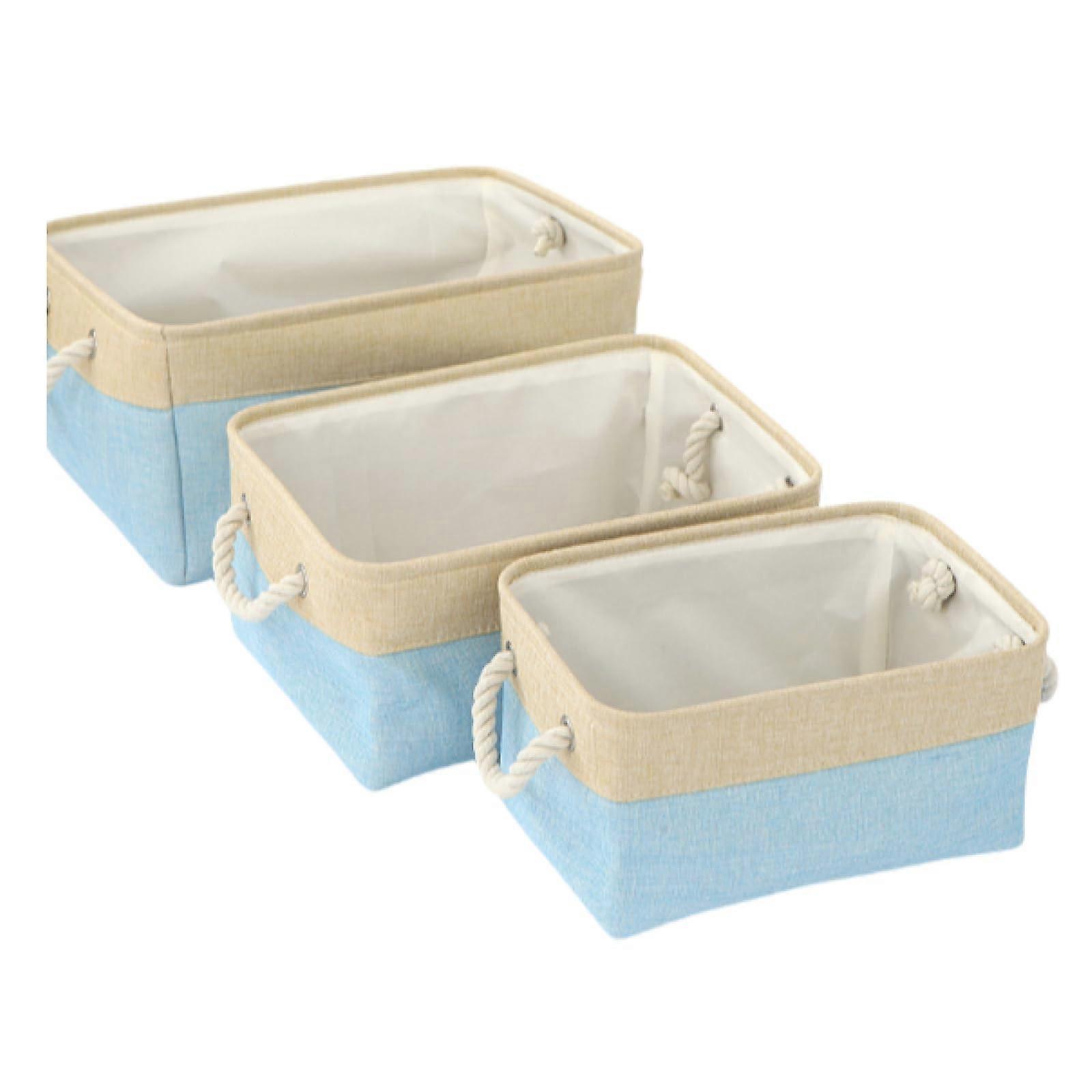 Cotton and Linen Storage and Organization Box Collapsible Wardrobe With Handle Fabric Storage Basket Home Organization
