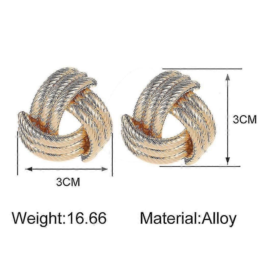 Creative Metal Geometric Irregular Pattern Cross Earrings Ladies Jewelry