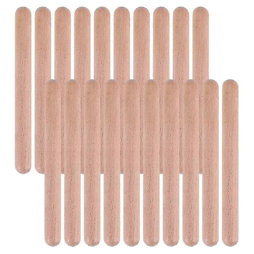 20pieces 8 Inch Kids Rhythm Sticks Music Lummi Sticks Classical Wood Claves Musical Percussion Instrument Musical Sticks