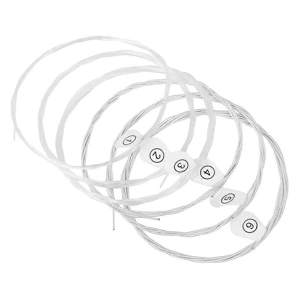 6Pcs Guitar Strings Wood Guitar Strings Silver Plated Copper Guitars String Guitar Replacement String