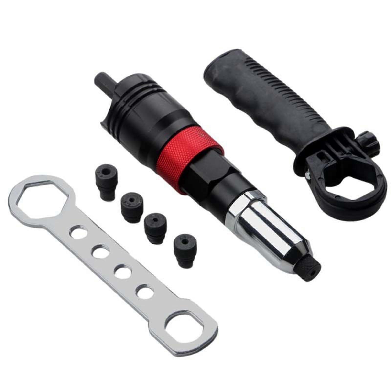 Strong Rivets Adapters With Handle Grip | Electric Drill Attachment for Quick Riveting and Core Pulling | Compatible Rivet Gun Conversion Head