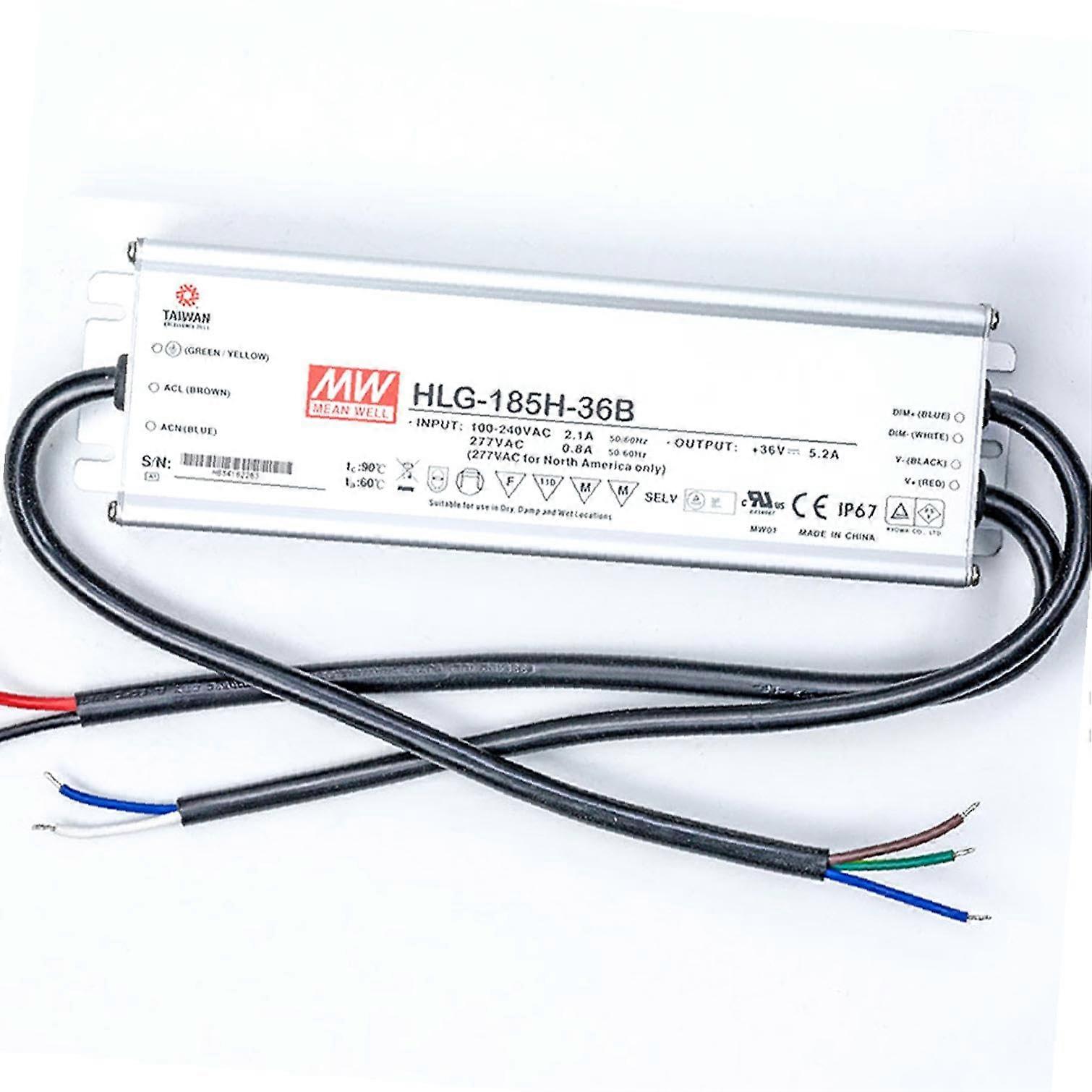 LED Driver HLG-185H-36B 187.2W 36V 5.2A AC-DC SMPS Constant Voltage Constant Current Power Supply
