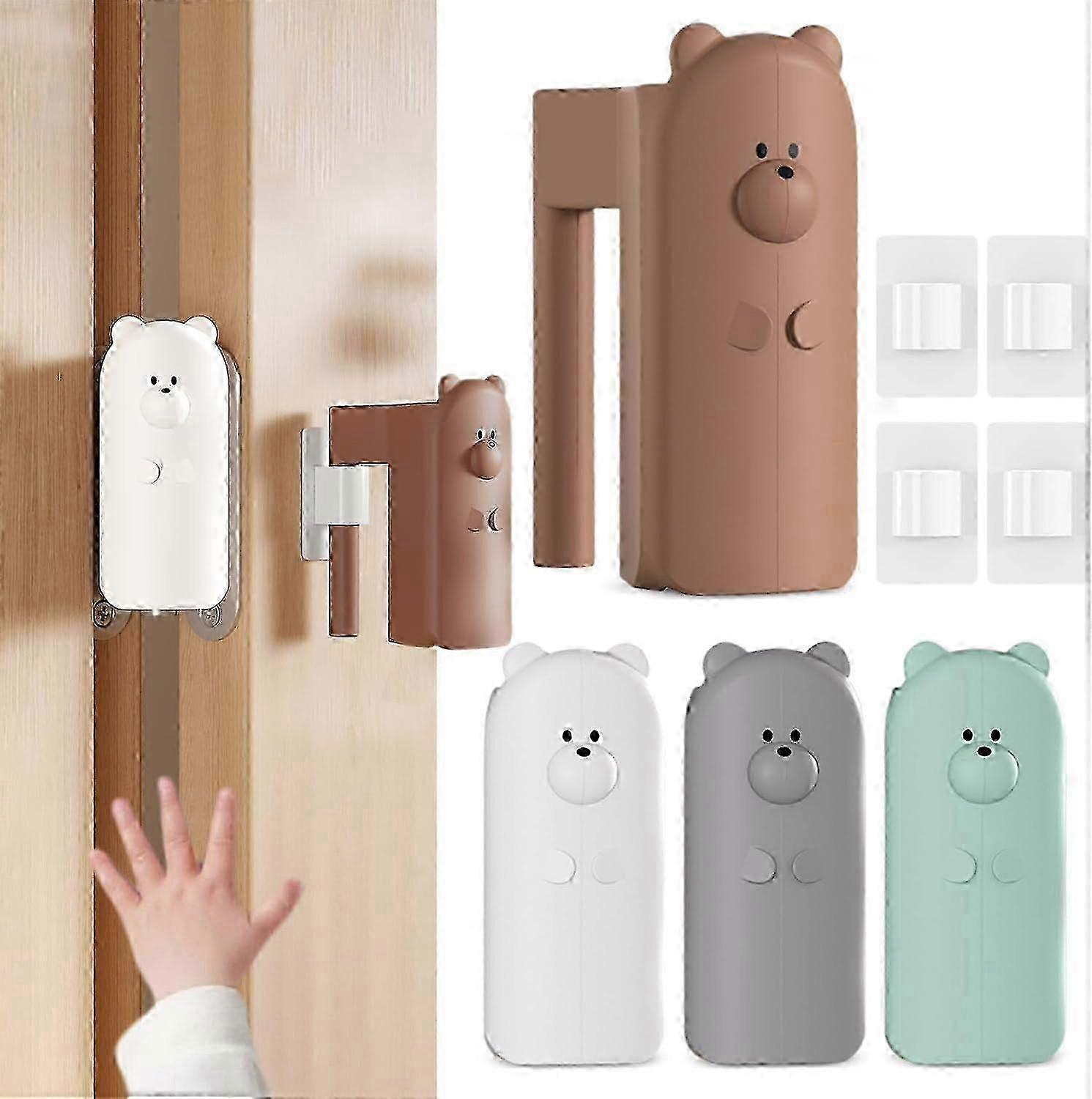 4 قطع سيليكون الباب قرصة الحرس ، 2024 جديد المفصلي تثبيت الباب البطولات الاربع سدادة الباب الإصبع قرصة واقي مصممة للأطفال والأطفال والرضع وسلامة الأليفة