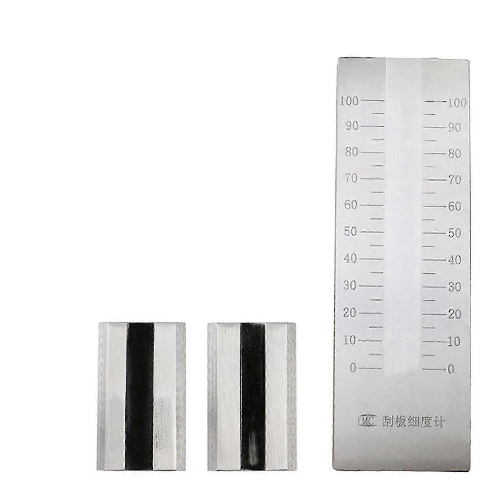 (0-50Um) Grindometro a doppia scanalatura Misuratore di finezza Calibro di macinazione in acciaio inossidabile con raschietto Js