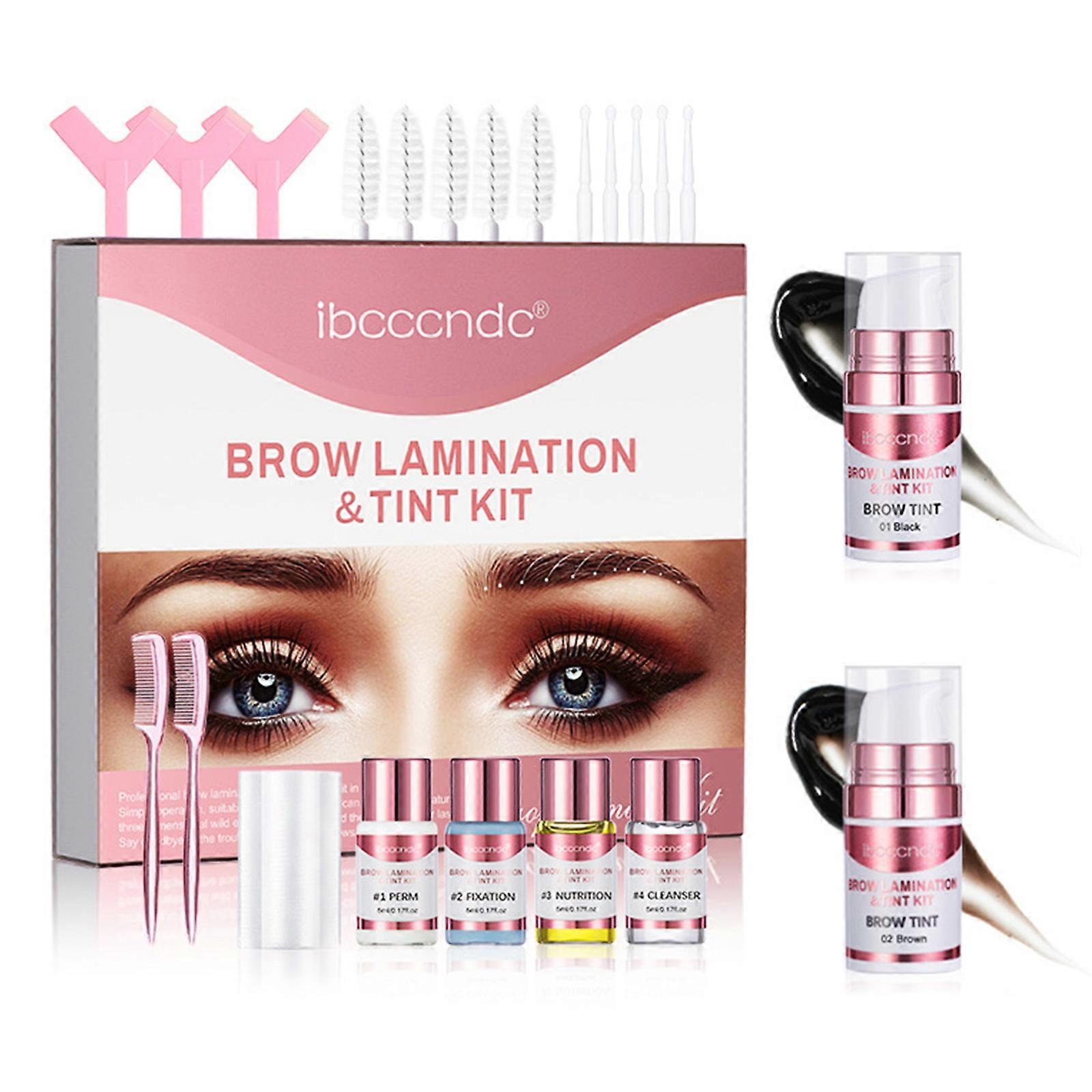 ibcccndc Brow lamination & tint kit DIY Lifting Styling Kit for Beautiful Eyebrows Long-lasting