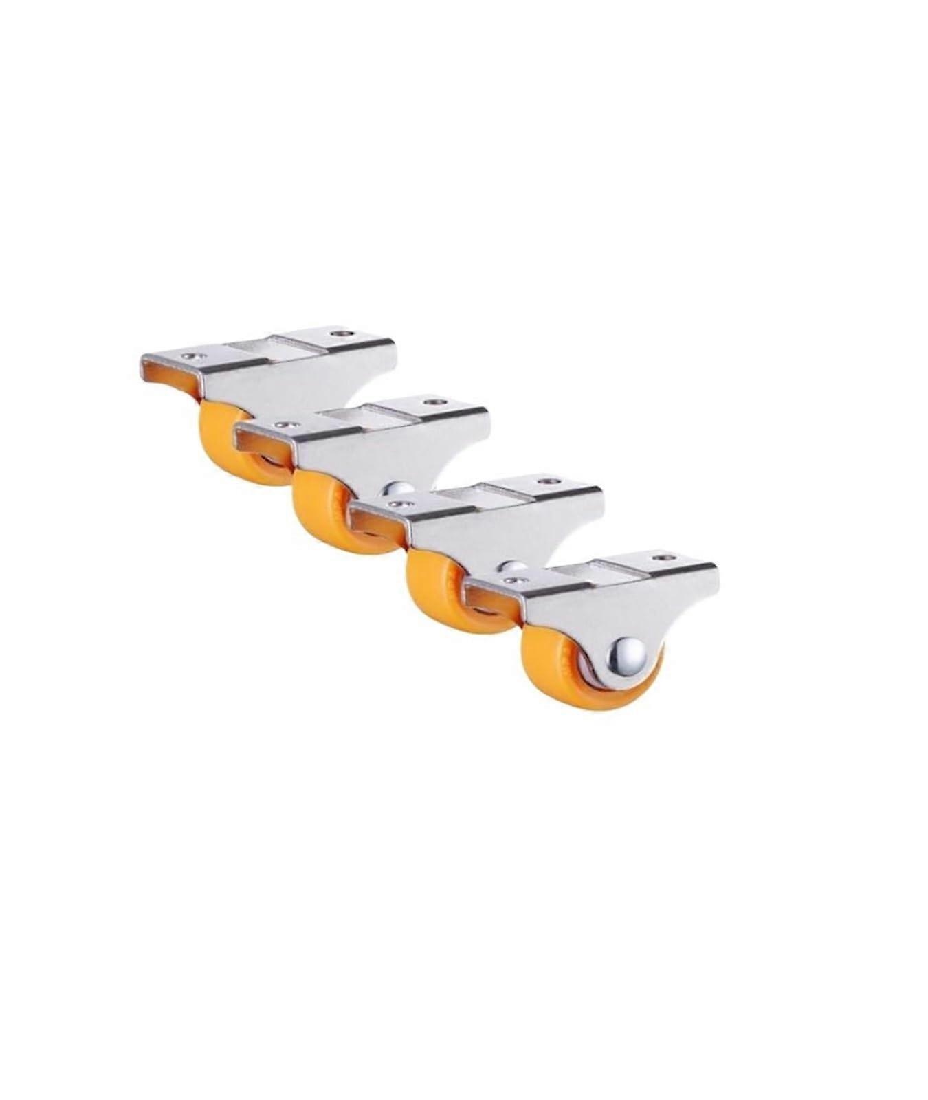 (4er-Pack) 1-Zoll-Möbel-Linearräder Harter Kunststoff PP Silent Directional Fixed Casters Schiebetür-Riemenscheiben