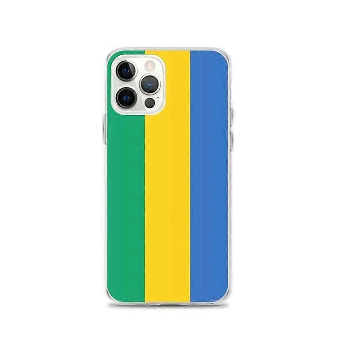 Case - PIXELFORMA - iPhone 12 Pro - Gabon Flag - Soft Silicone - Full Protection