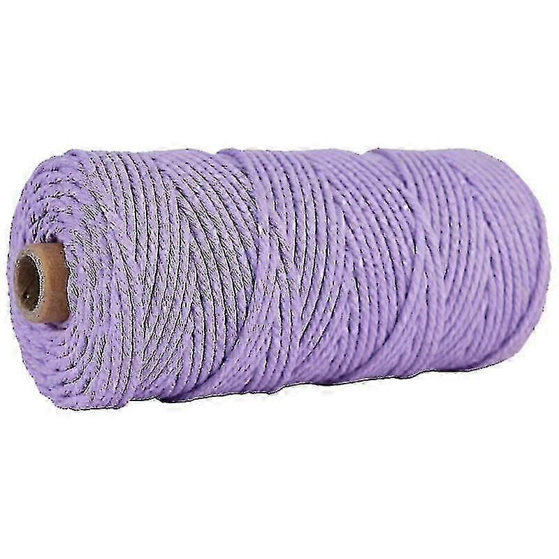 3mm 100m Macrame Cord, 4-strand Twisted Cotton String Natural Cotton Cord Rope (beige ) (d-583-a) CY