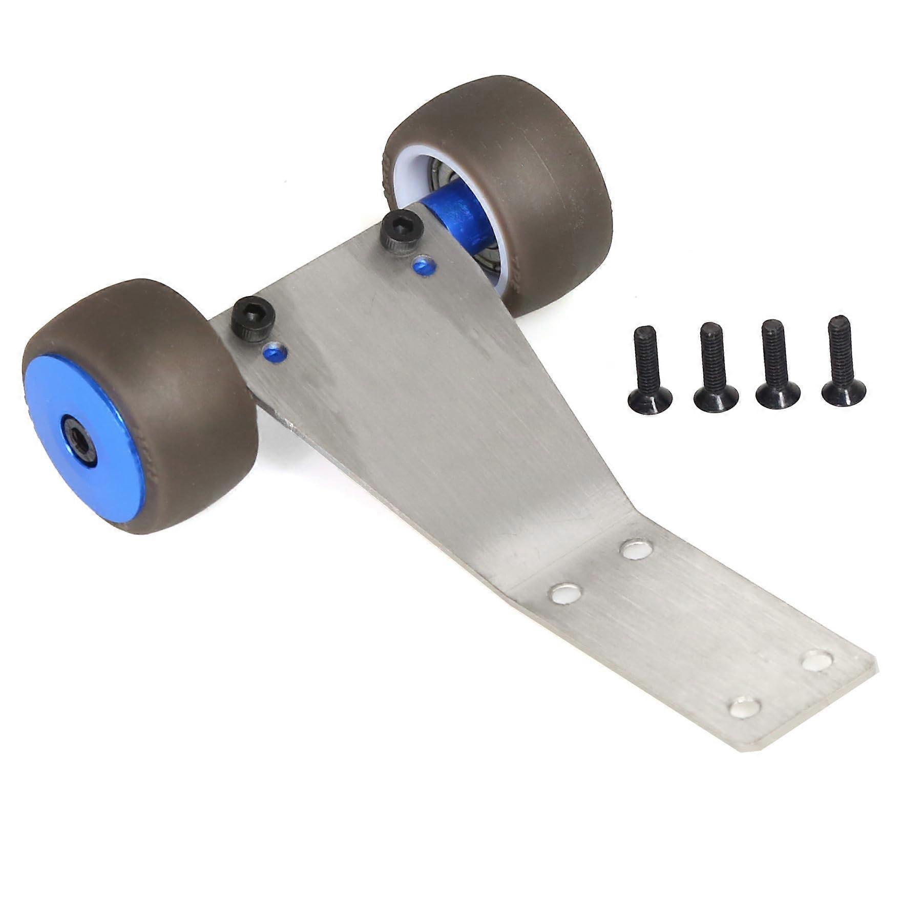 Stainless Steel Rubber RC Car Head Up Wheelie Bar for ARRMA 1/18 Granite and Typhon Grom RC Vehicles, Blue