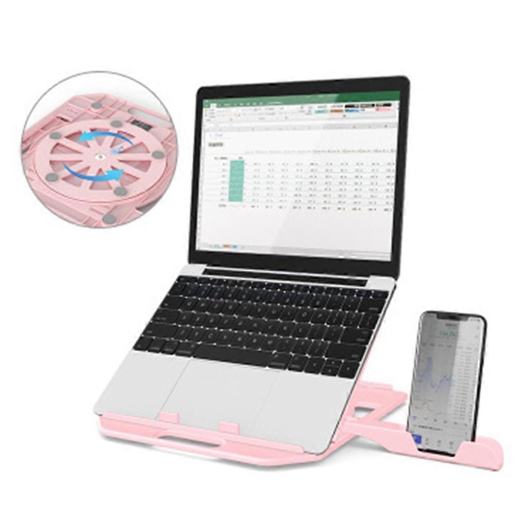 Supporto universale per laptop Supporto per notebook regolabile per notebook Staffa di base di raffreddamento pieghevole antiscivolo per laptop/tablet rosa