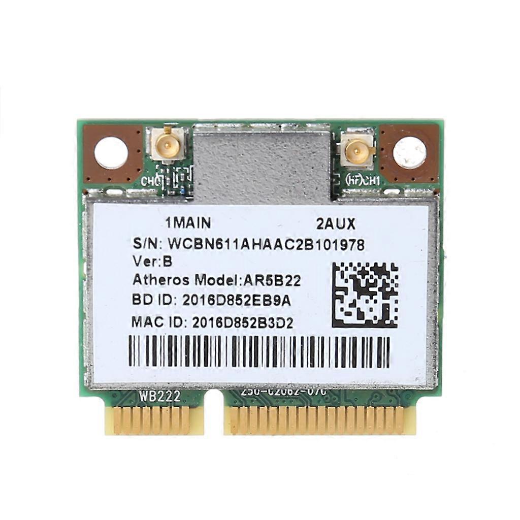 AR9462 AR5B22 WB222 Half Mini PCIe 300Mbps Bluetooth-compatible 4.0 WLAN Wifi Wireless Card  White