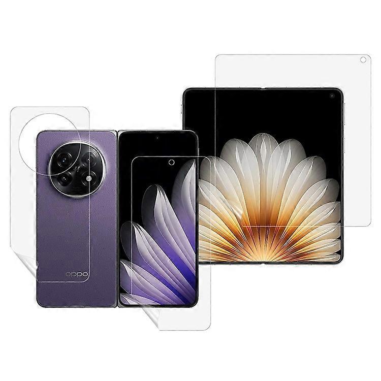1 Set Compatible For Oppo Find N5 5G Screen Protector Inside + Front + Back Cover Clear TPU Film